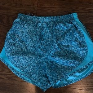 Nike dri- fit teal running shorts